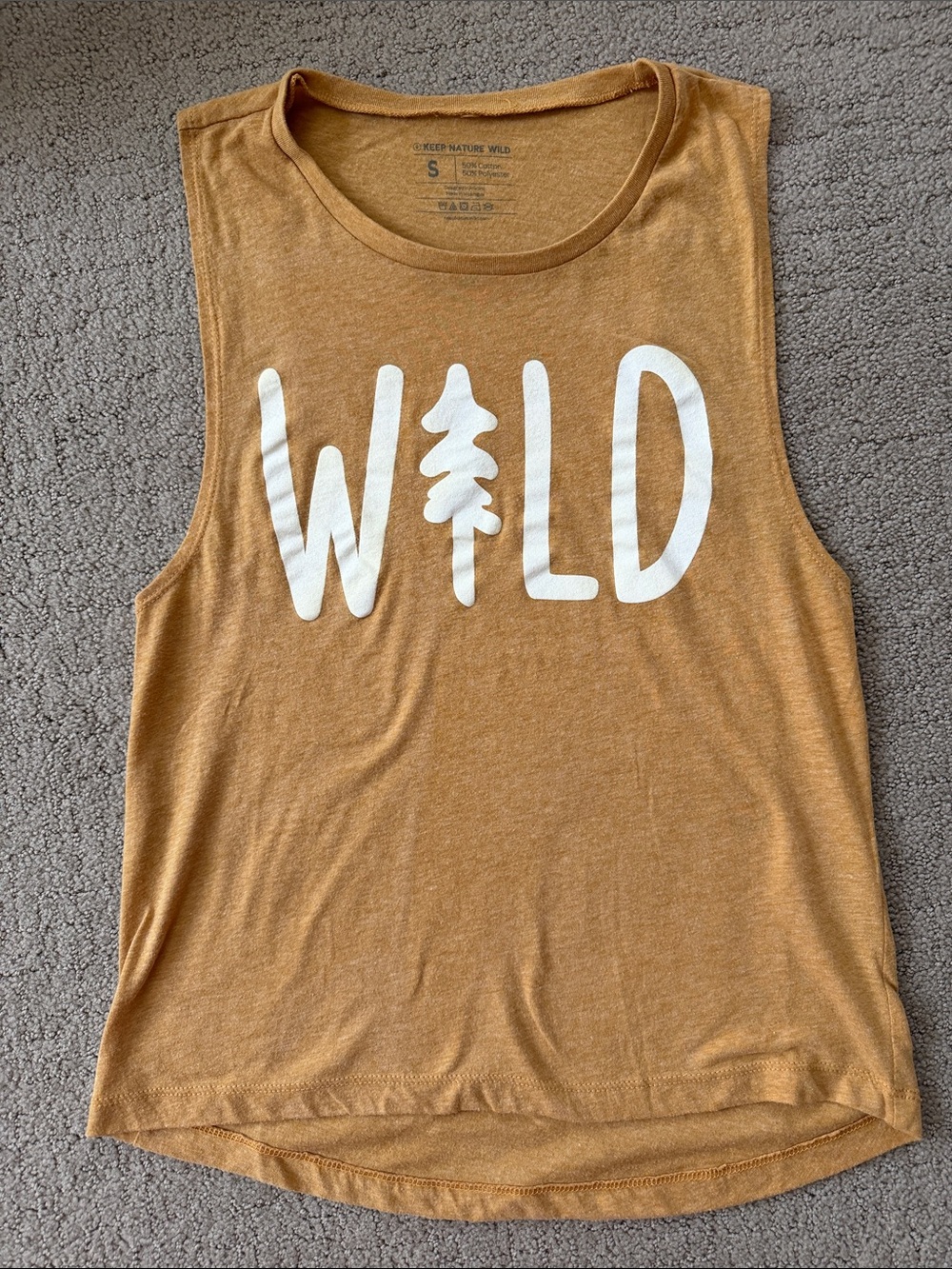 Mustard Yellow 'WILD' Muscle Tee — Casual Graphic Tank